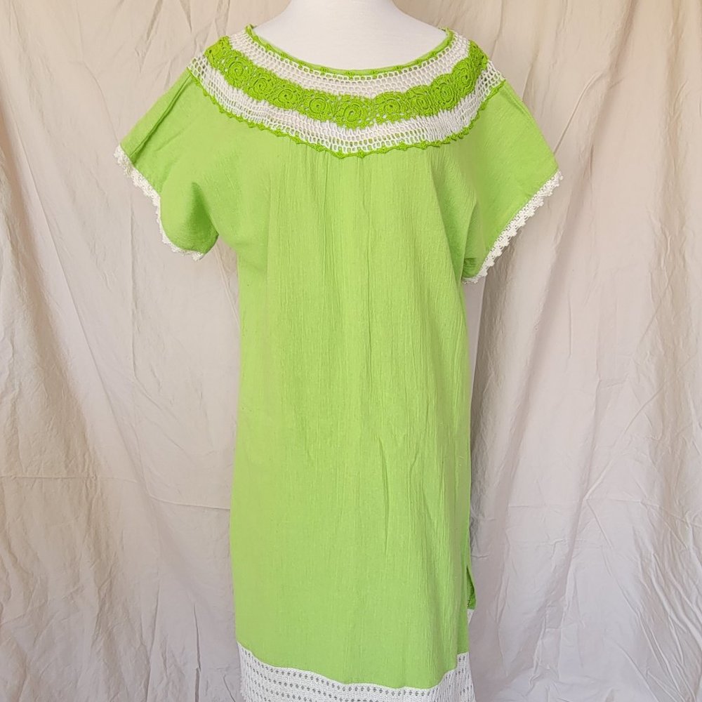 Lime Green Tunic and Skirt Set